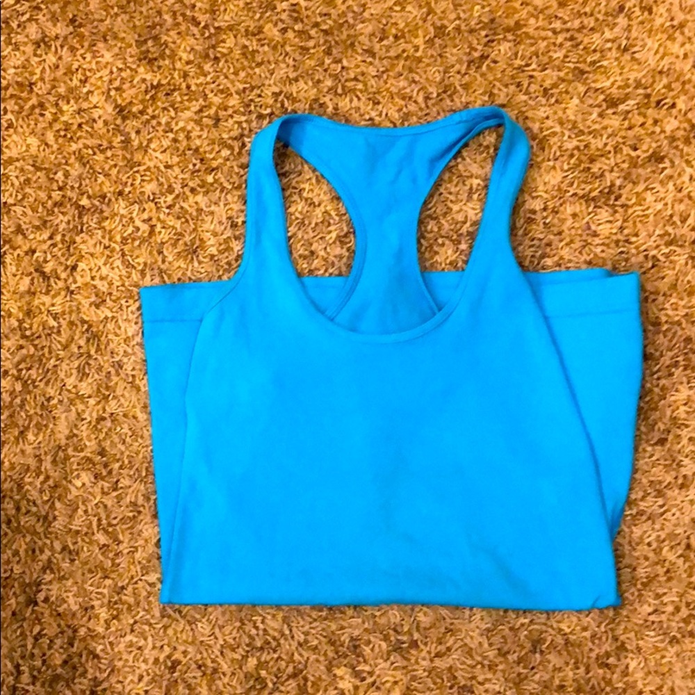 Lululemon racer back tank size 4 blue